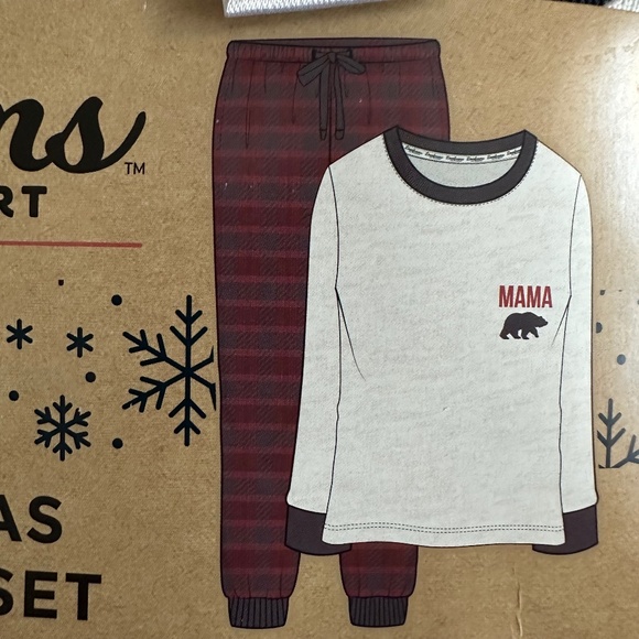 Dearfoams Women's 2X  Red/Tan/Black Family Christmas Holiday 2 Peace Pajama Set - Picture 1 of 12